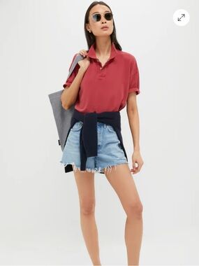 Tuckernuck Red Pique Holmes Boyfriend Polo